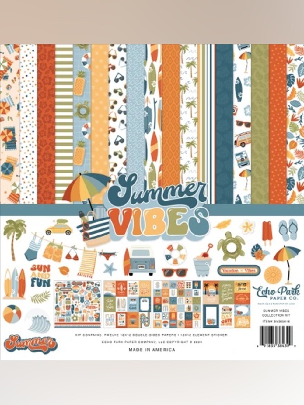 Echo Park Summer Vibes 12x12 Paper Collection Kit ☀️🏖️